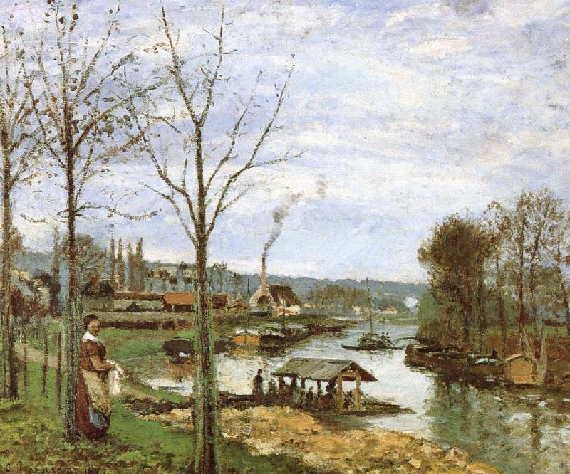 Camille Pissarro Seine River Edge China oil painting art